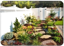 pathway & rock garden